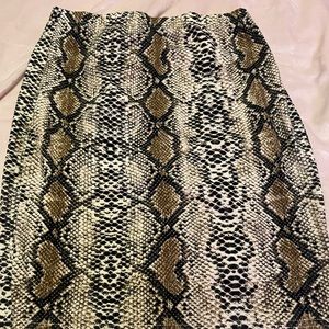 shein snakeskin skirt